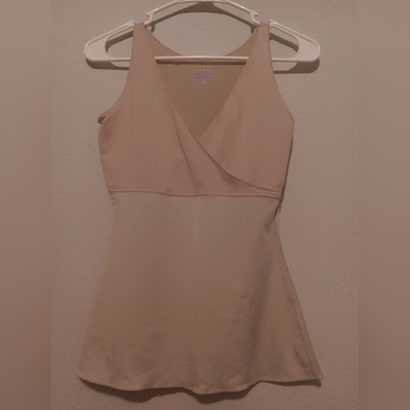 SPANX Vneck Cross Front Nude SzM Shapewear Tank Top Camitank - Picture 7 of 7